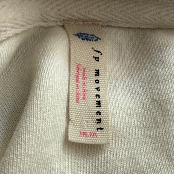 Free People sz M Timko Hoodie Optic White White Hooded Pullover great cond - Picture 6 of 7